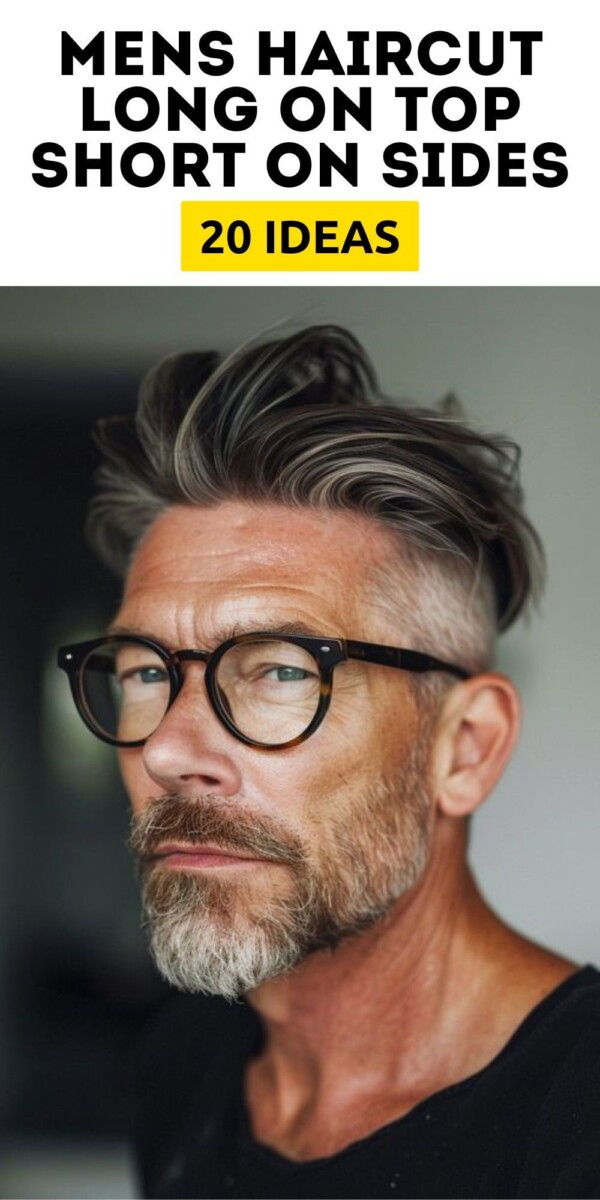Coupe homme court côté long dessus Coupe homme court côté long dessus