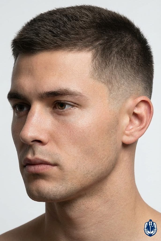 Coupe de cheveux homme court sans dégradé